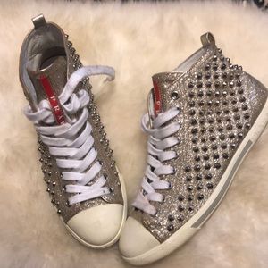 Spiked Prada sneakers w/ box